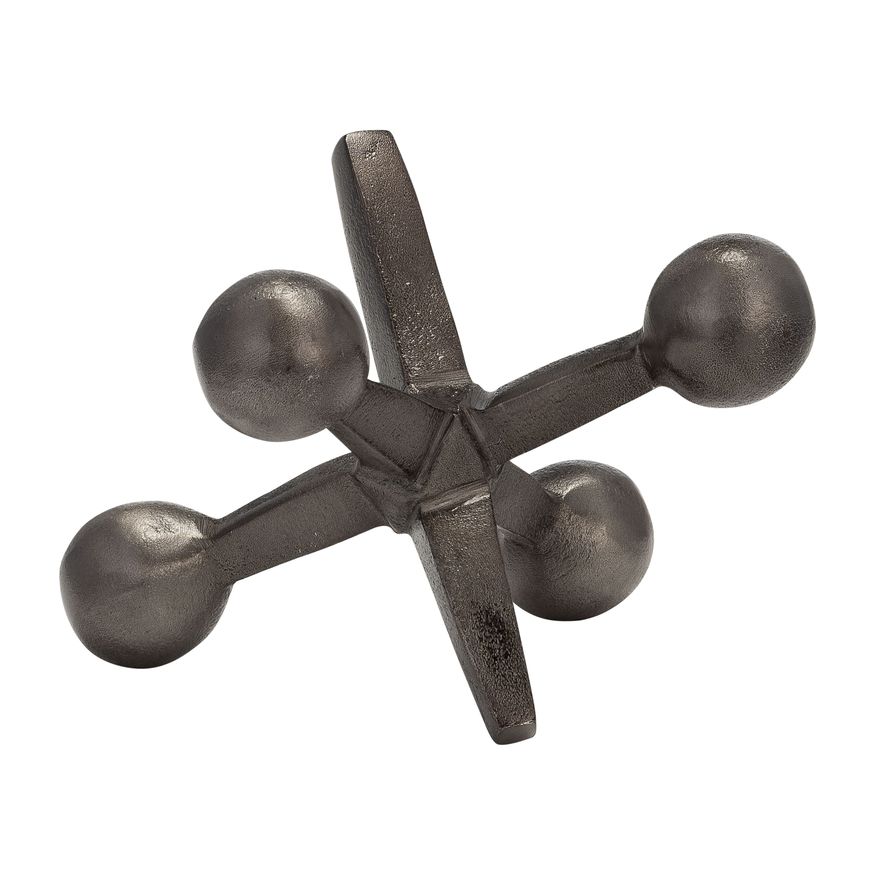 Sagebrook™ 5" Metal Jacks Decor - Gunmetal