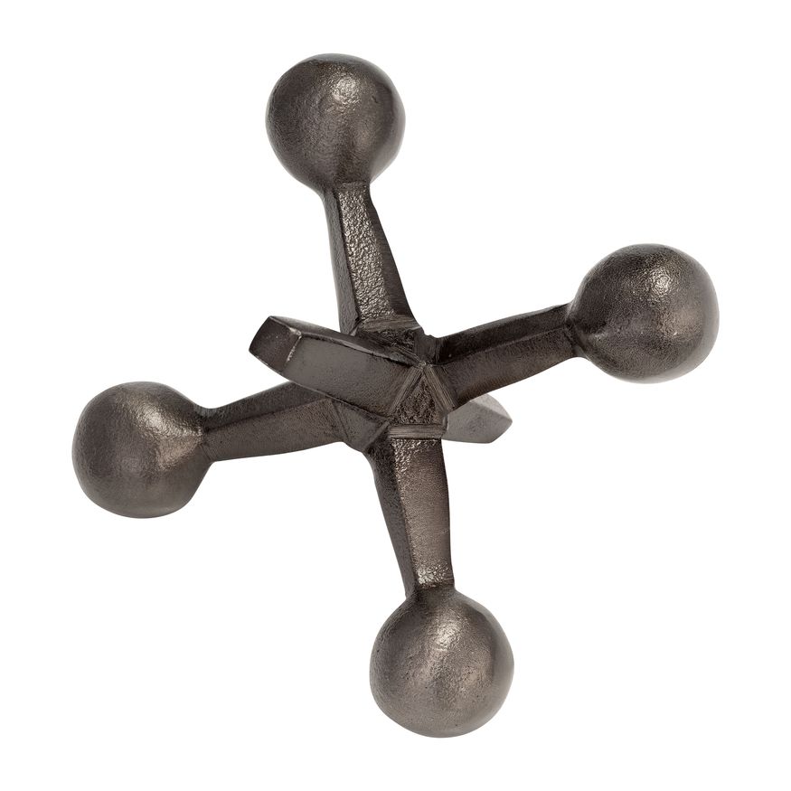 Sagebrook™ 5" Metal Jacks Decor - Gunmetal