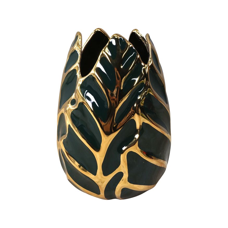 Sagebrook 8" Ceramic Leaf Vase