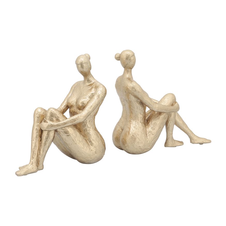 Sagebrook™ Resin Lady Bookends (Set Of 2) - Gold