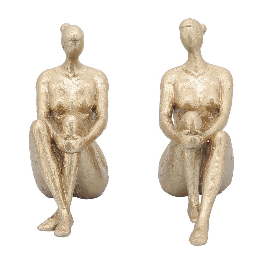 Sagebrook™ Resin Lady Bookends (Set Of 2) - Gold