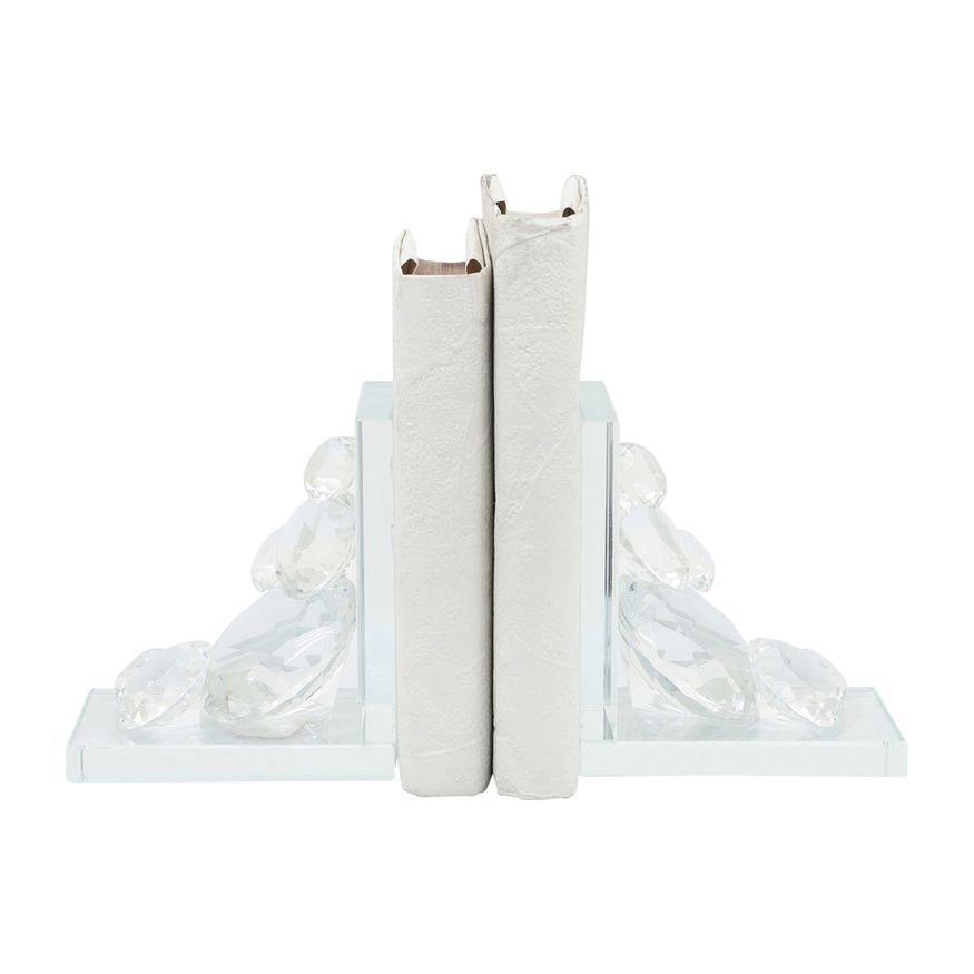 Sagebrook - Crystal Diamond Bookends (Set Of 2)