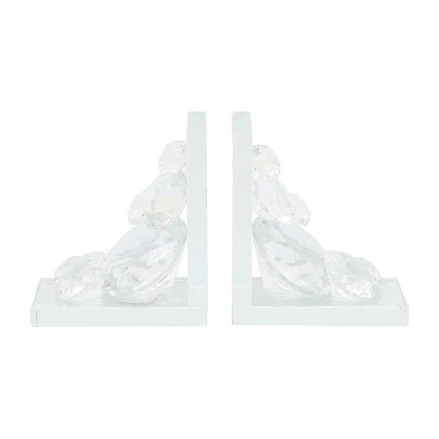 Sagebrook - Crystal Diamond Bookends (Set Of 2)