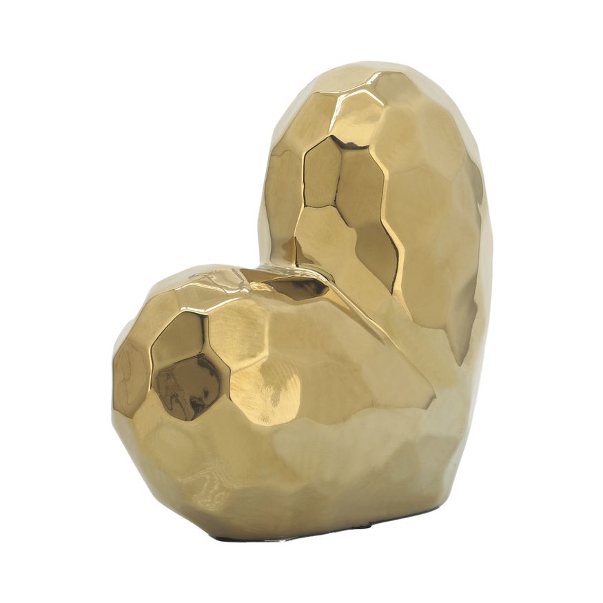 Sagebrook 8" Ceramic Heart - Gold