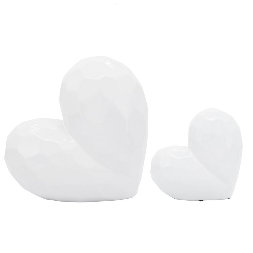 Sagebrook 11" Ceramic Heart - White