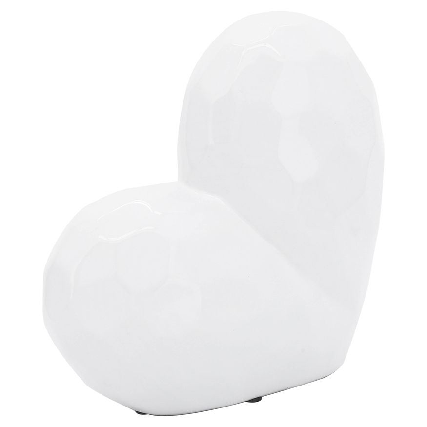 Sagebrook 8" Ceramic Heart - White