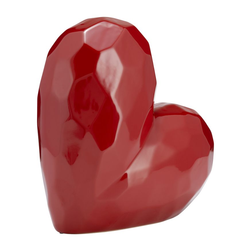 Sagebrook 11" Heart Table Decor - Red