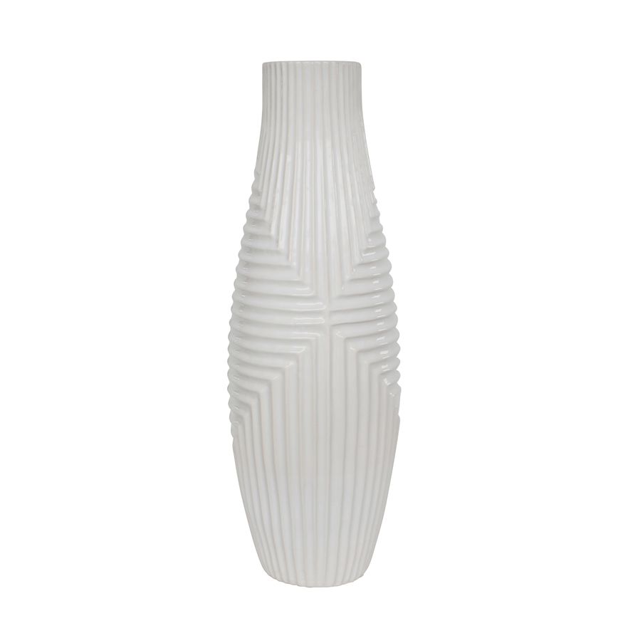 Sagebrook 20" Ceramic Striped Texture Vase