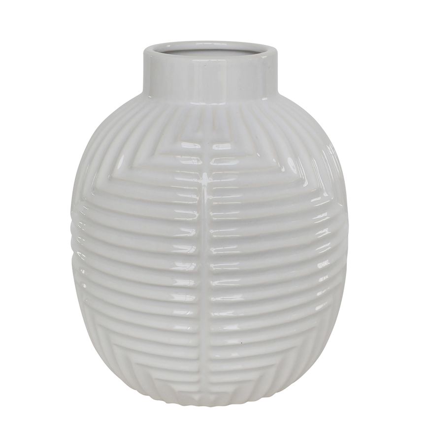 Sagebrook 20" Ceramic Striped Texture Vase