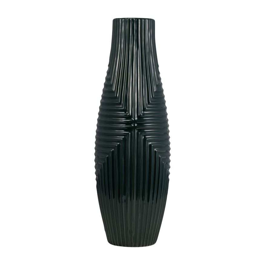 Sagebrook 20" Ceramic Striped Texture Vase