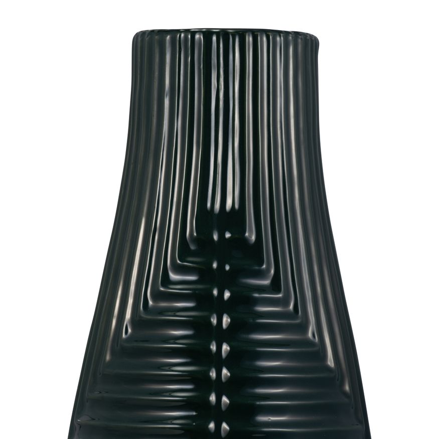 Sagebrook 20" Ceramic Tribal Vase - Forest Green