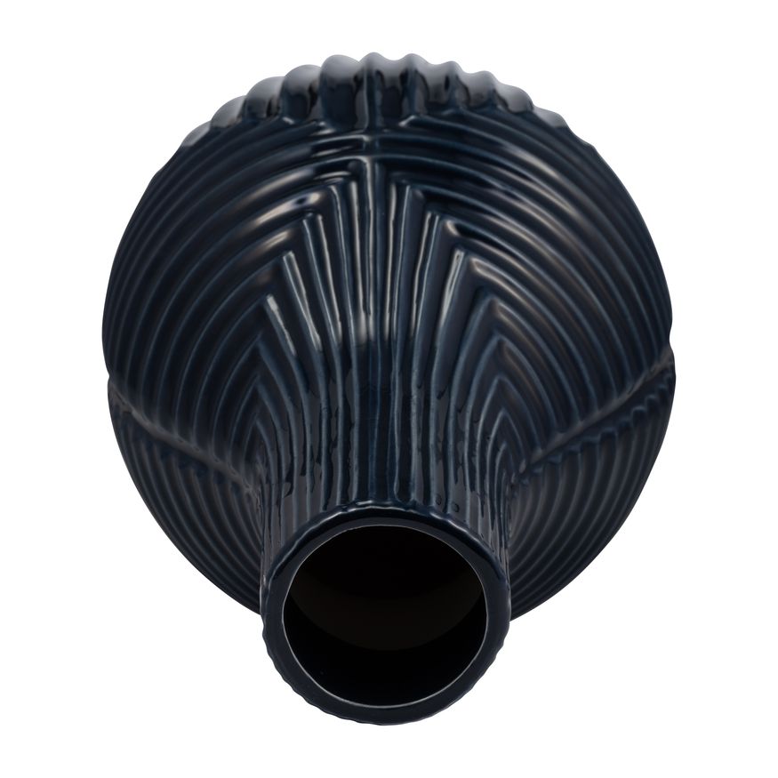 Sagebrook 16" Ceramic Tribal Vase - Navy Blue