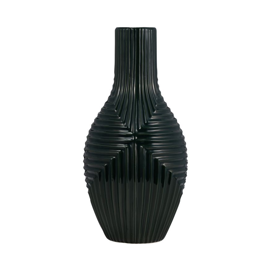 Sagebrook 20" Ceramic Striped Texture Vase