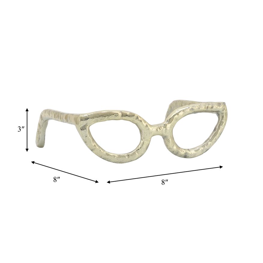 Sagebrook Glasses Sculpture - Gold