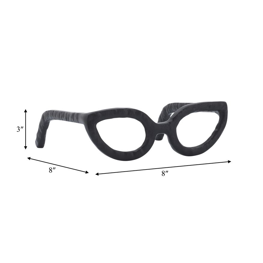 Sagebrook Aluminum Glasses Sculpture - Black