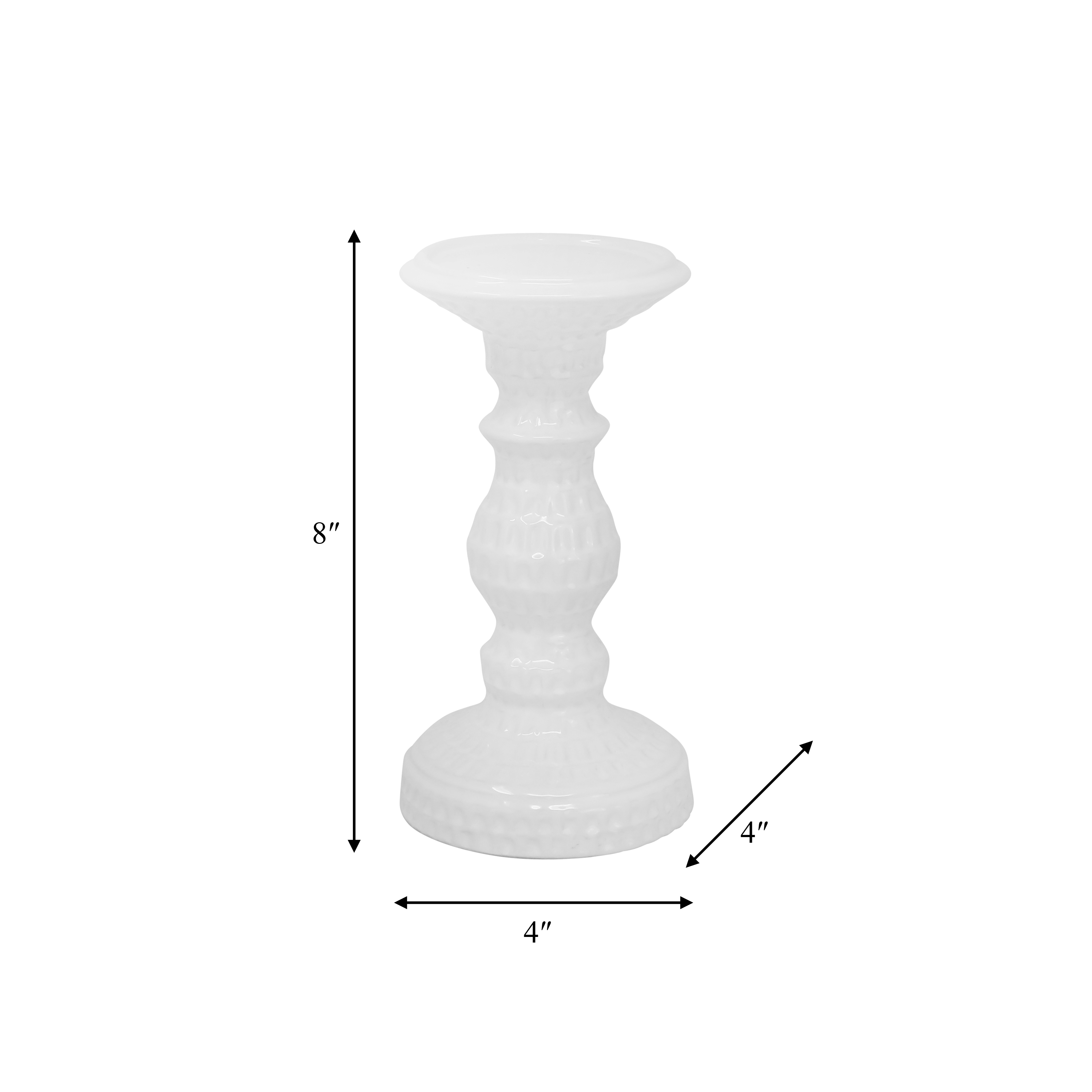 Sagebrook 12.25" Dimpled Candle Holder