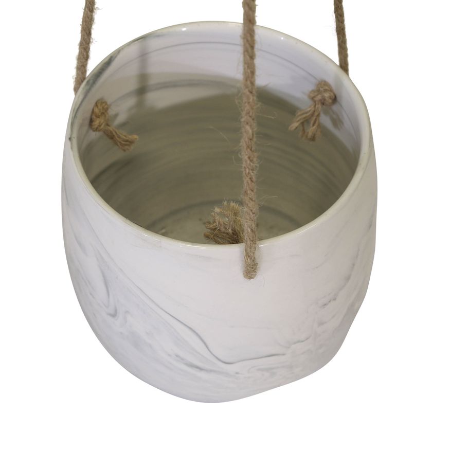 Sagebrook Hanging Gray Marble Planter