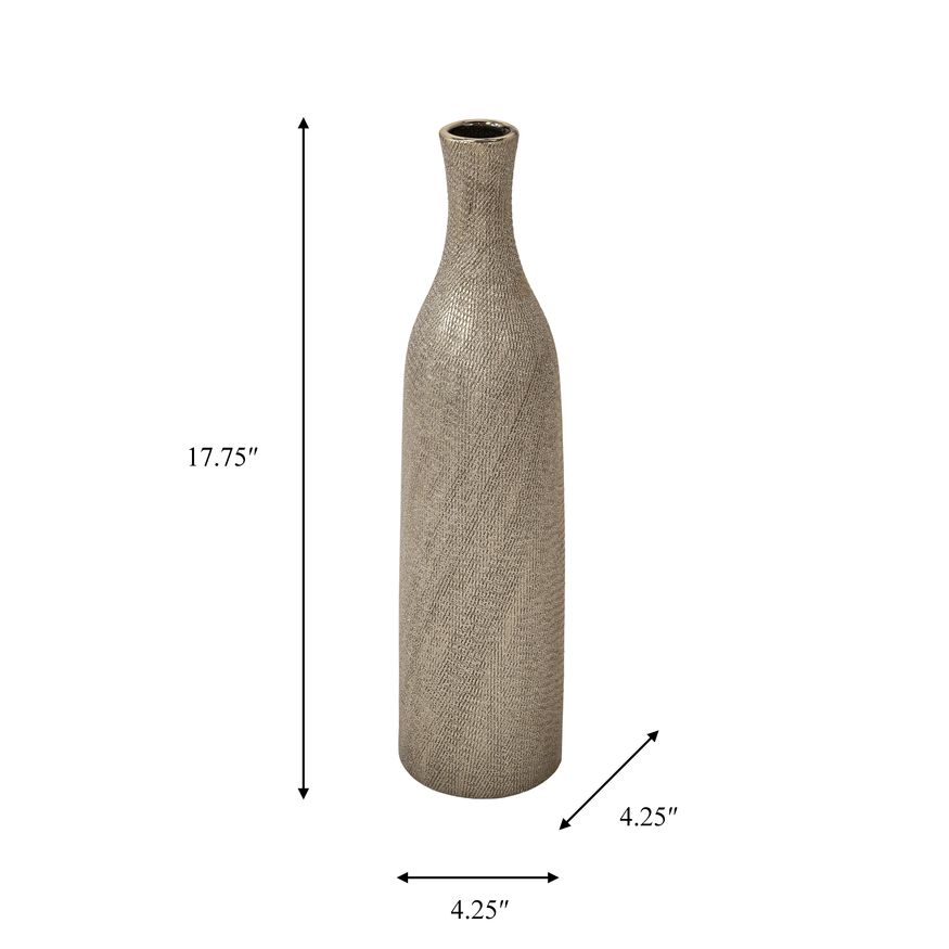 Sagebrook 18" Ceramic Vase - Champagne