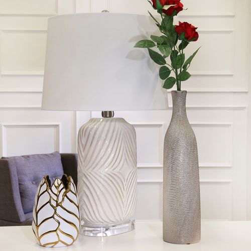 Sagebrook 18" Ceramic Vase - Champagne