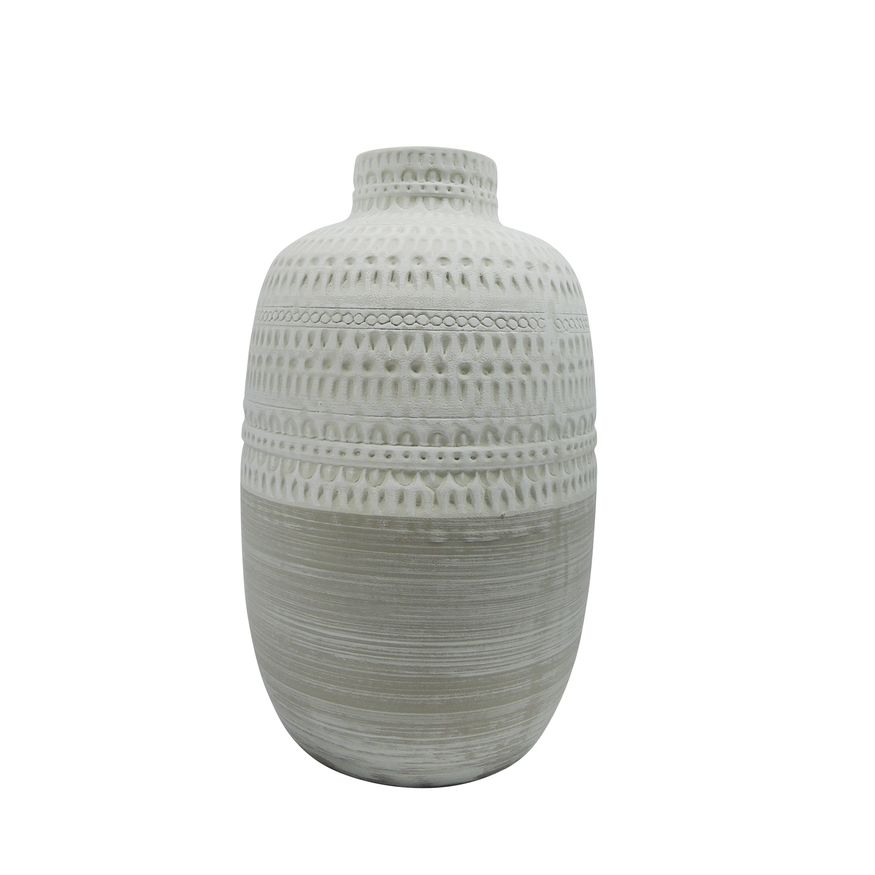 Sagebrook 10" Ceramic Tribal Vase