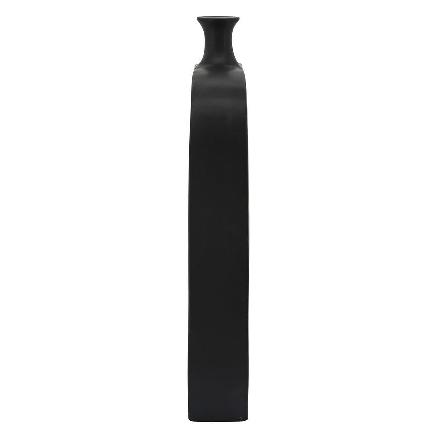 Sagebrook 24" Ceramic Vase With Cut-out - Black