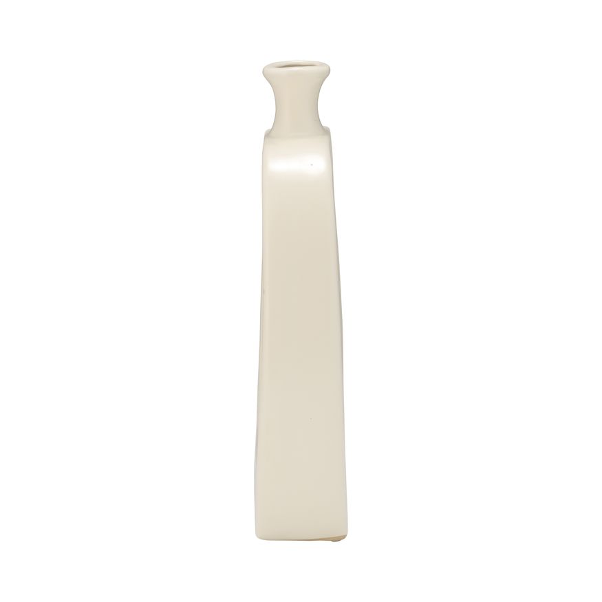 Sagebrook 14" Ceramic Vase With Cut-out - Cream