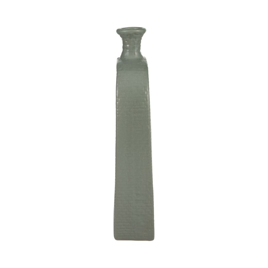 Sagebrook 14" Ceramic Vase With Cut-out - Green