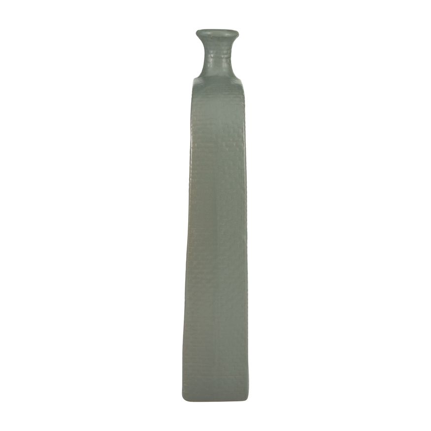 Sagebrook 18" Ceramic Vase With Cut-out - Green