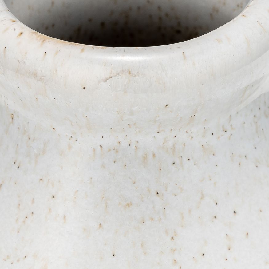 Sagebrook 9" Ceramic Dimpled Vase - Oatmeal