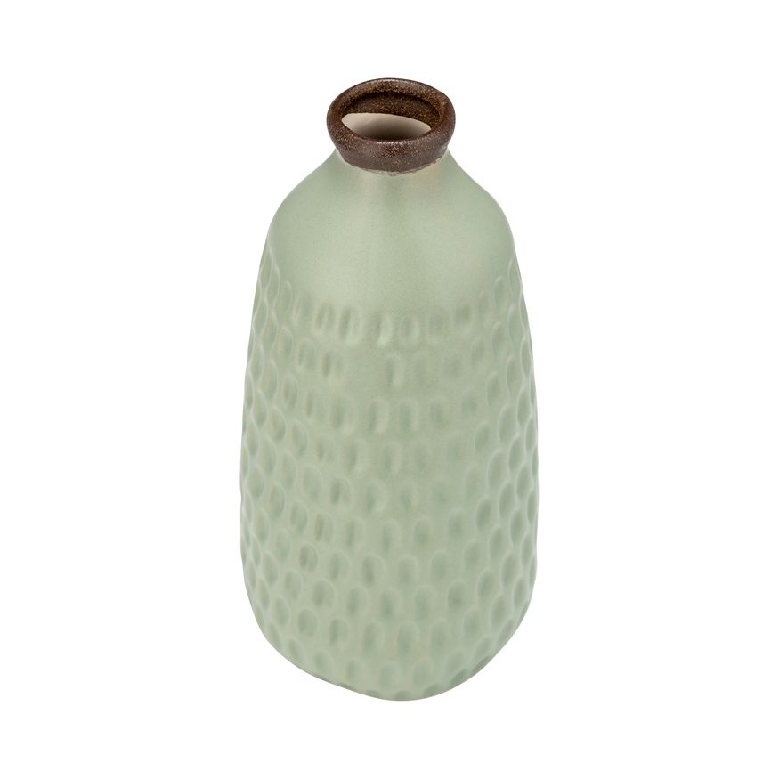 Sagebrook 9" Ceramic Dimpled Vase - Green