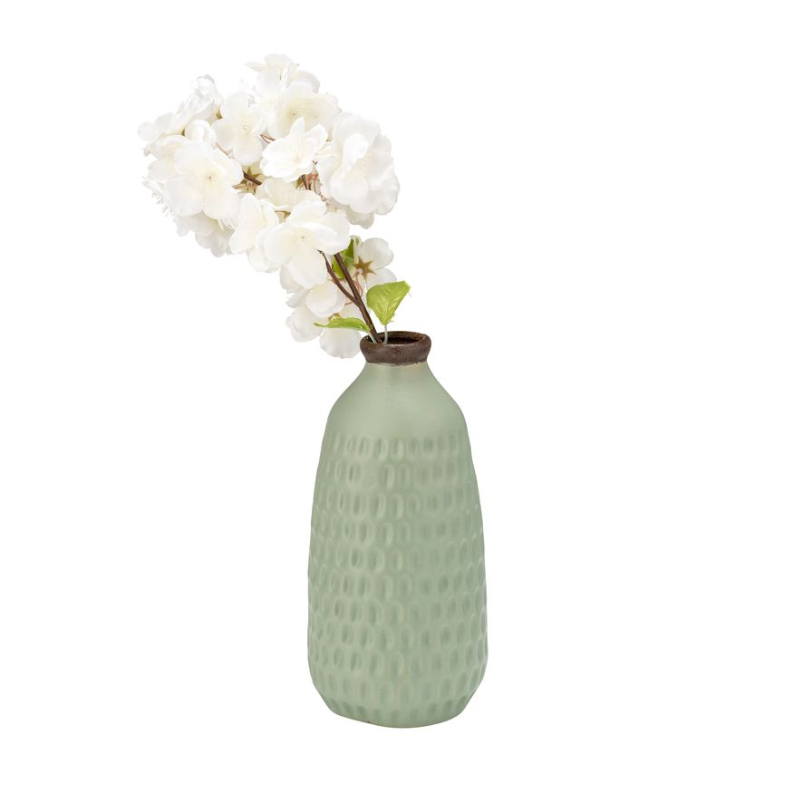 Sagebrook 9" Ceramic Dimpled Vase - Green