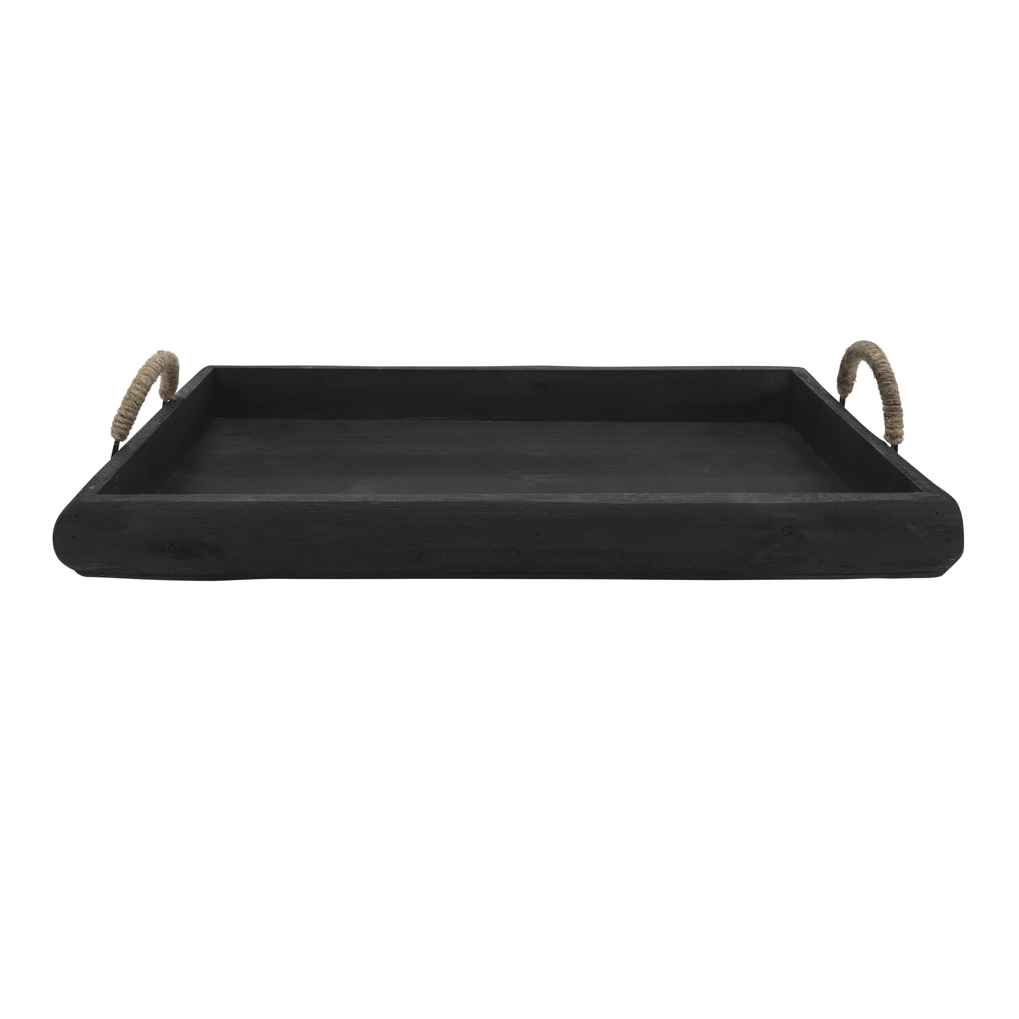 Sagebrook Wood Trays (Set Of 2) - Black