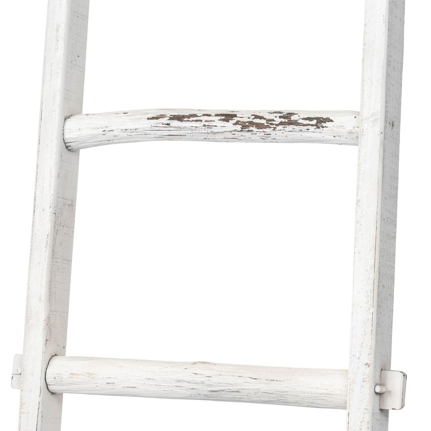 Sagebrook 76" Wooden Decorative Ladder - White