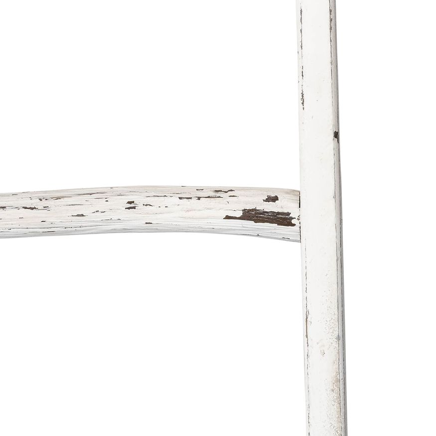 Sagebrook 76" Wooden Decorative Ladder - White