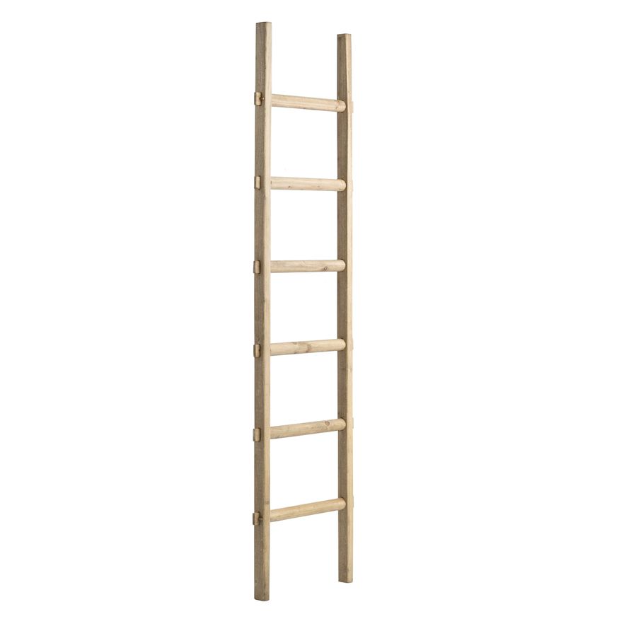 Sagebrook 76" Wooden Decorative Ladder - Light Brown