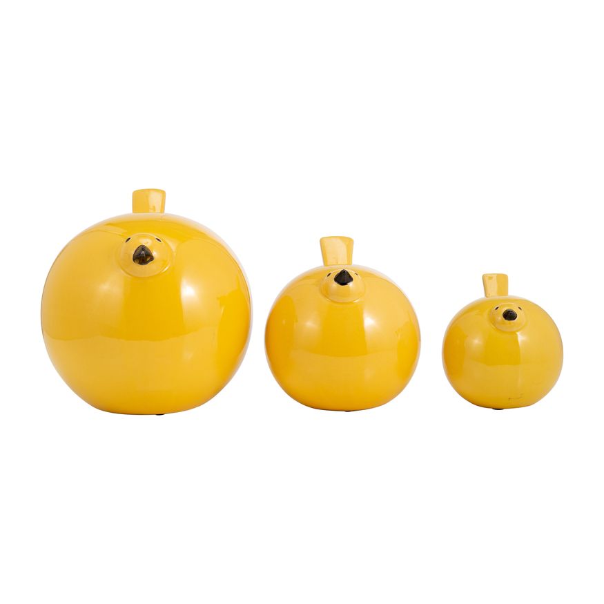 Sagebrook™ 7.5" Ceramic Birds (Set Of 3) - Yellow