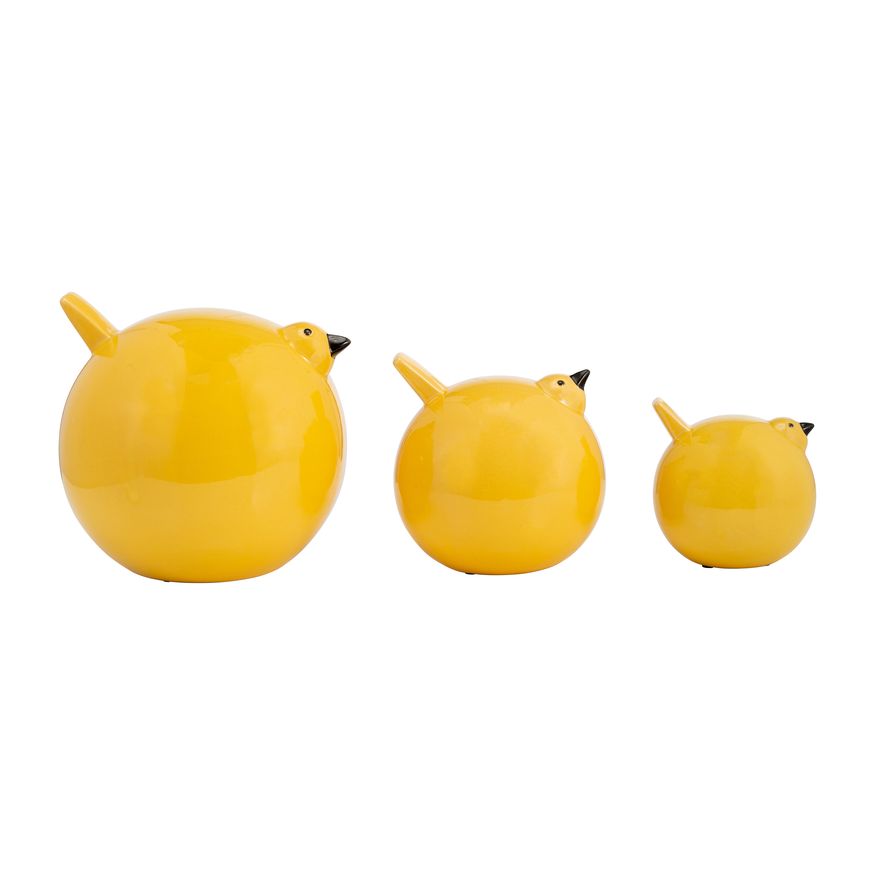 Sagebrook™ 7.5" Ceramic Birds (Set Of 3) - Yellow