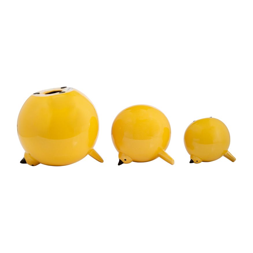 Sagebrook™ 7.5" Ceramic Birds (Set Of 3) - Yellow