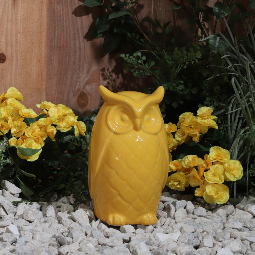 Sagebrook 10" Owl Decor - Yellow