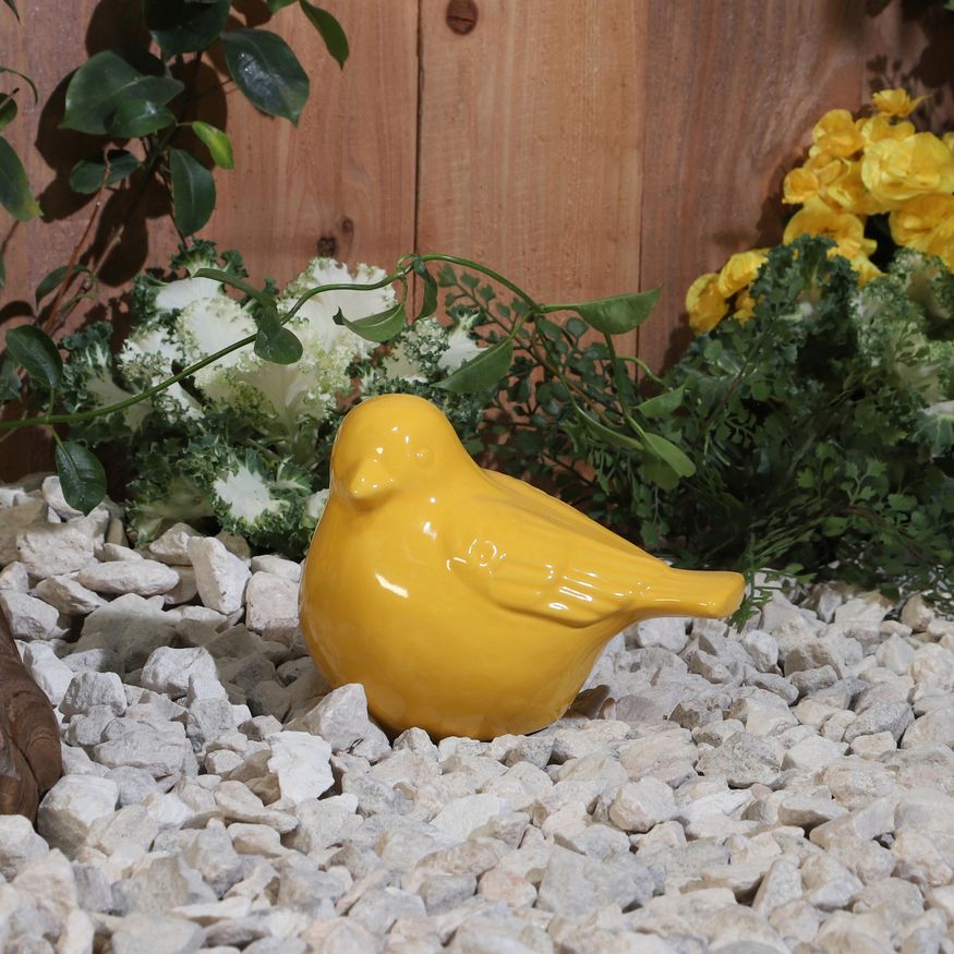 Sagebrook 8" Ceramic Bird Figurine - Yellow