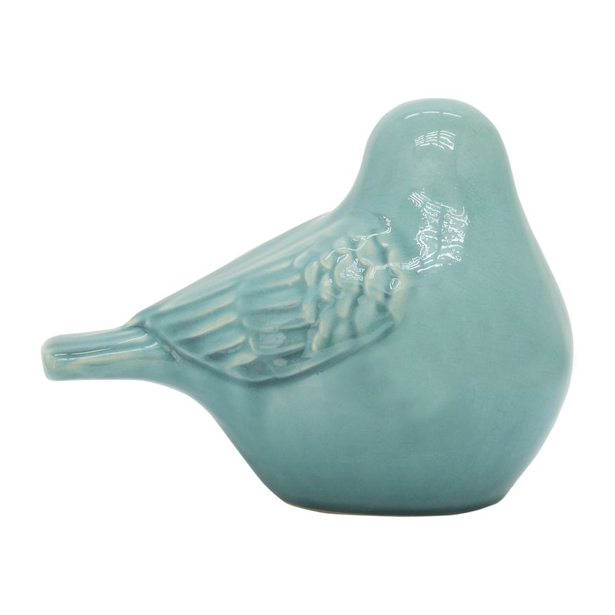 Sagebrook 8" Ceramic Bird Figurine - Sea Green