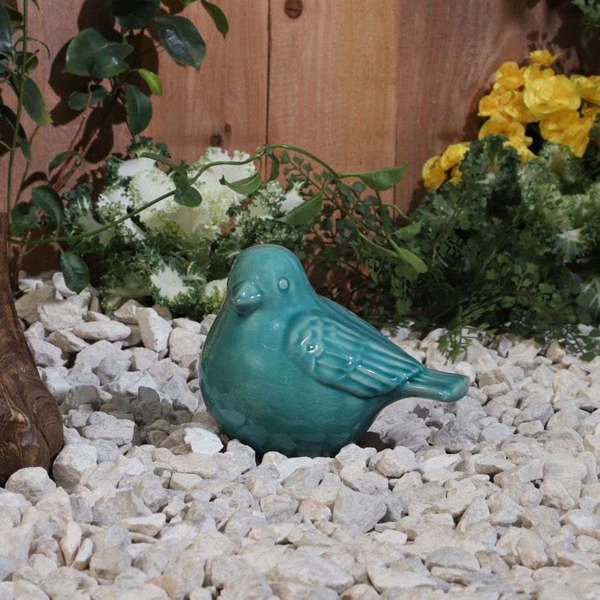 Sagebrook 8" Ceramic Bird Figurine - Sea Green