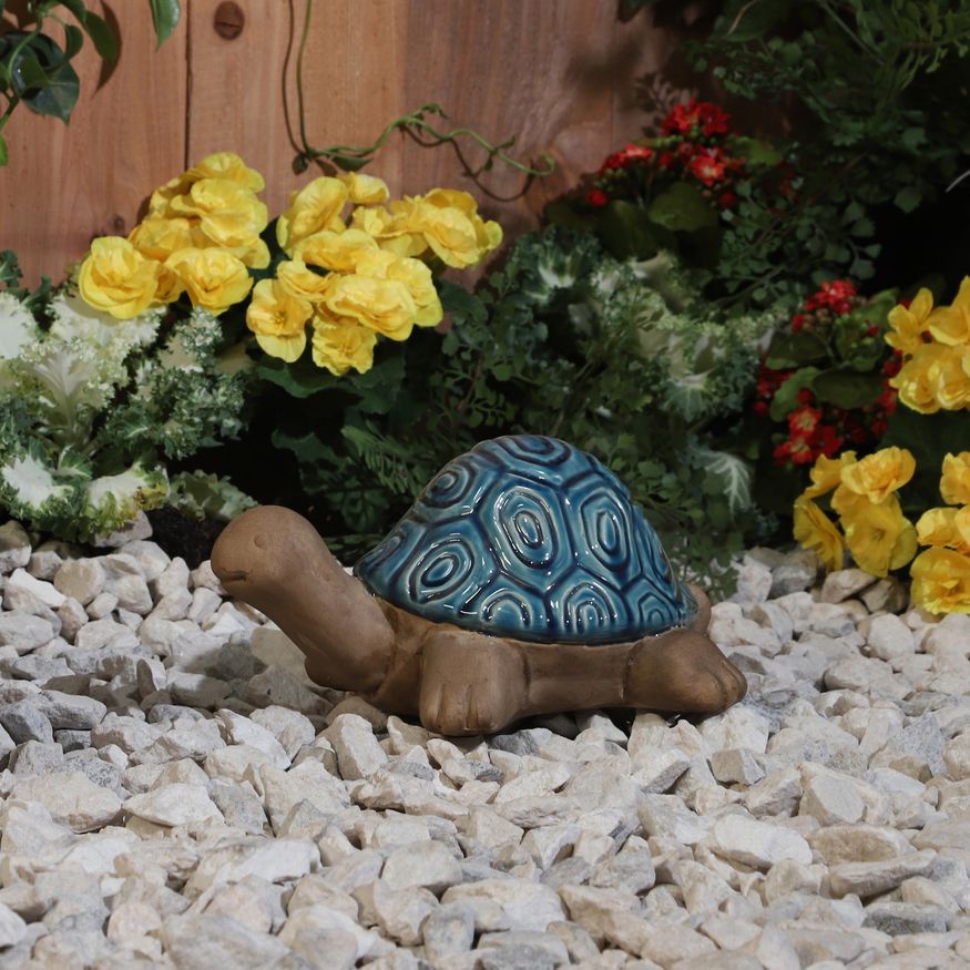 Sagebrook 10" Ceramic Tortoise - Turquiose