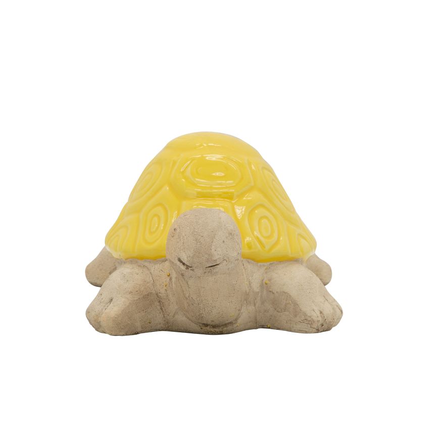 Sagebrook 10" Ceramic Tortoise - Yellow