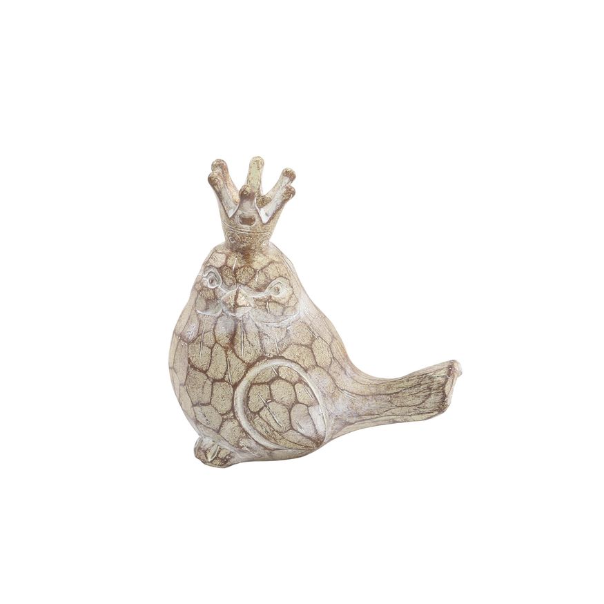 Sagebrook Resin Birds With Crowns (Set Of 2) - Brown