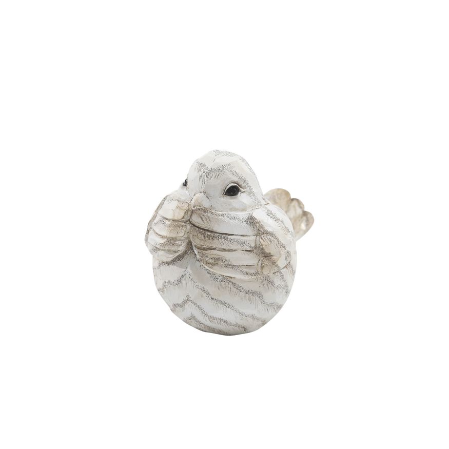 Sagebrook - Resin Decorative Birds (Set Of 3) in Cream