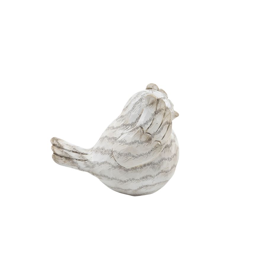 Sagebrook - Resin Decorative Birds (Set Of 3) in Cream