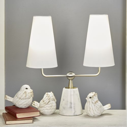 Sagebrook - Resin Decorative Birds (Set Of 3) in Cream