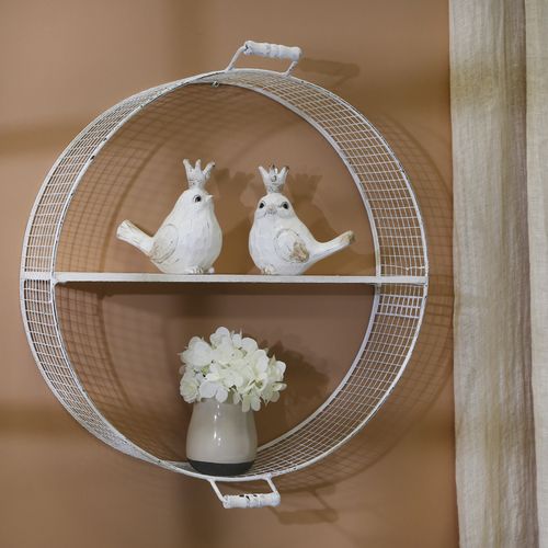 Sagebrook Resin Birds With Crowns (Set Of 2) - White