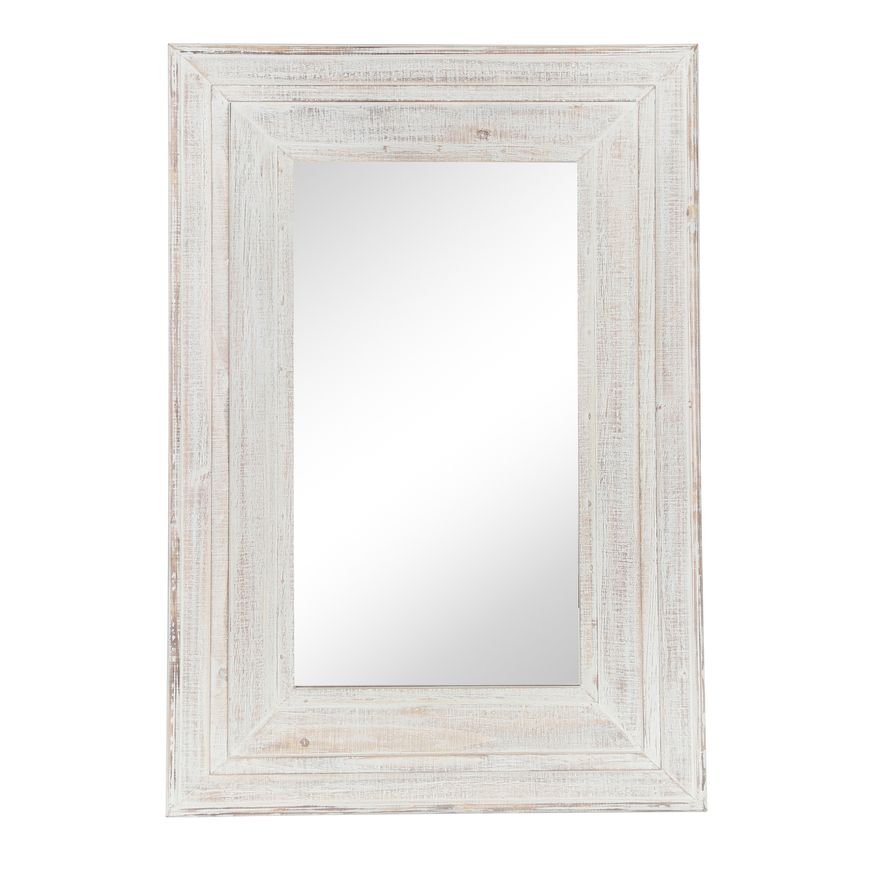 Sagebrook Wood Frame Wall Mirror - Antique White